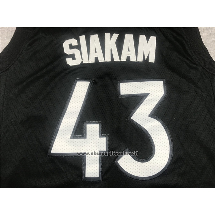 Maglia Toronto Raptors Pascal Siakam #43 Earned 2020-21 Nero Viola